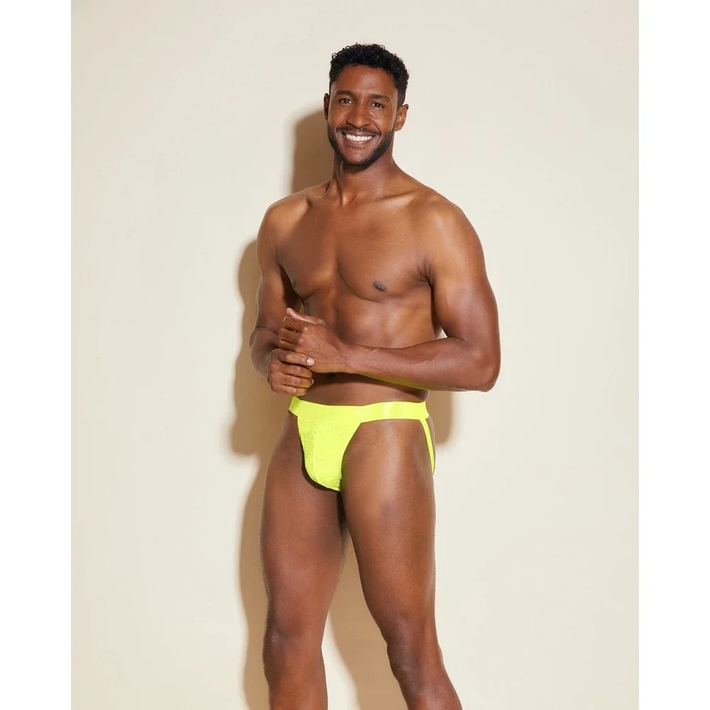 Cosabella Neon Lace Jockstrap Men's Bright Yellow‎ Sexy Style Size S